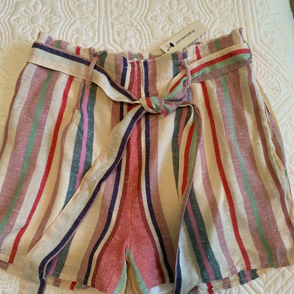 Striped multicolored shorts from Francesca’s